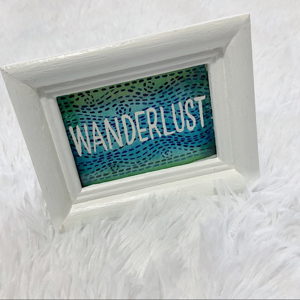 Framed Watercolor Wanderlust Painting
